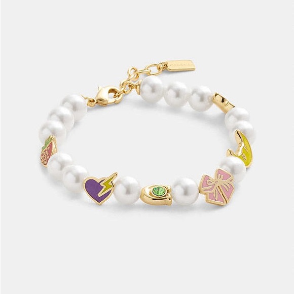 Coach Jewelry - NWT Coach Heart And Moon Pearl Bracelet